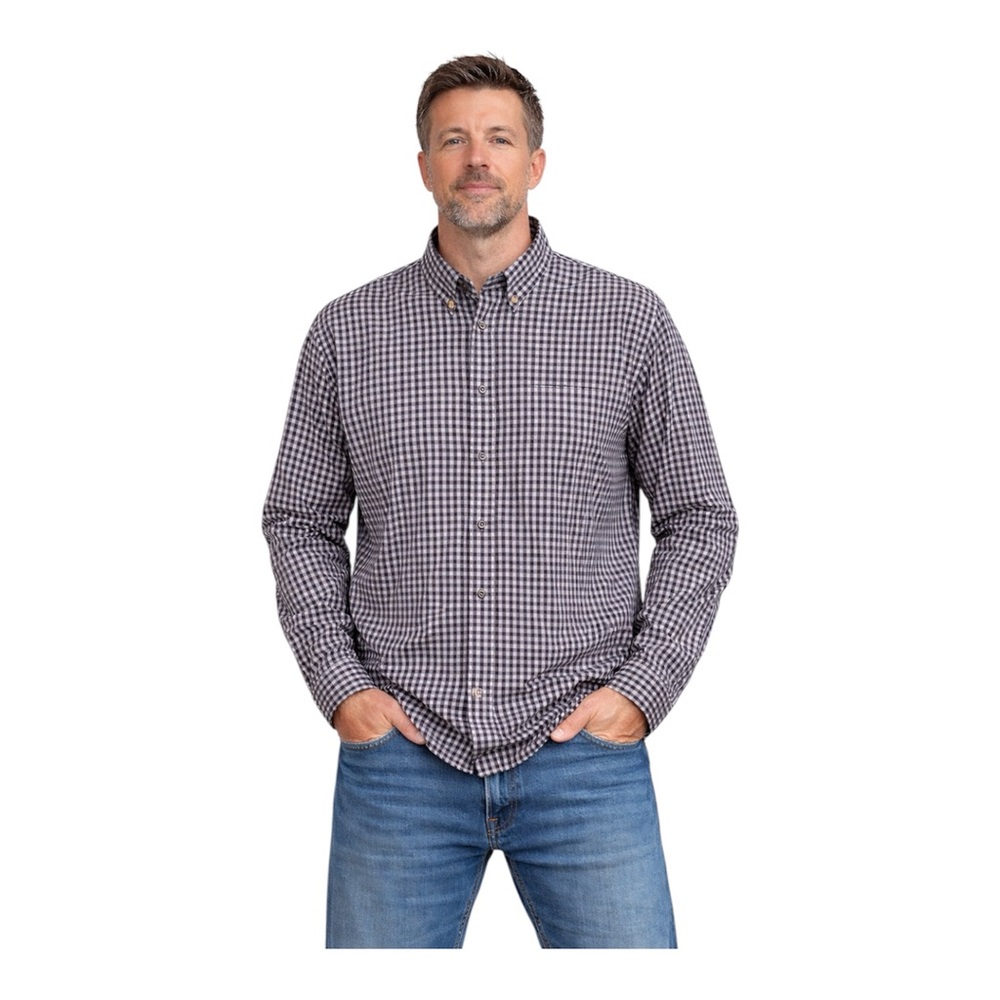 Van Heusen Men's Button-Down Flex Shirt XL (17-17.5) Slim-Fit Plaid NWT